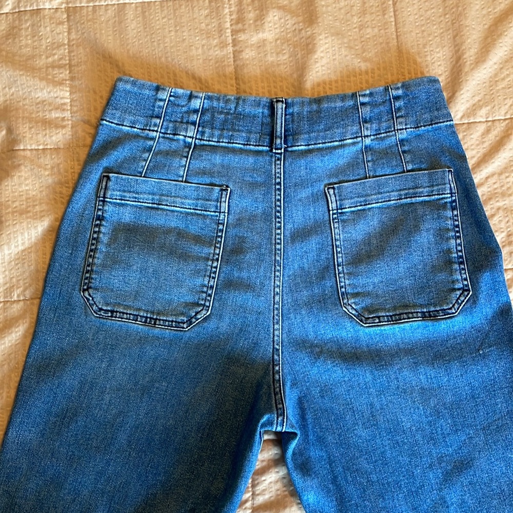Anthropologie The Colette High Rise Wide leg cropped jean. - Picture 8 of 8